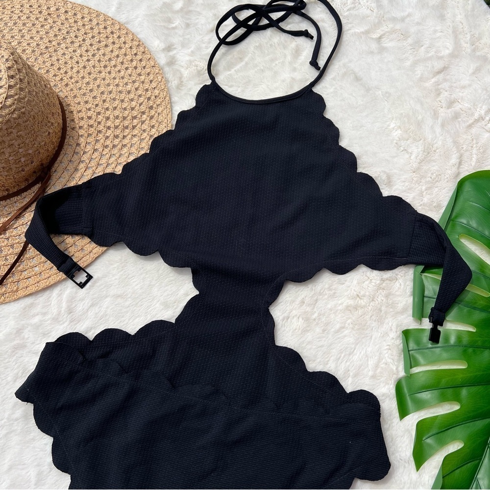 Marysia Mott Cut Out Maillot One Piece Swimsuit in Black - Picture 7 of 10